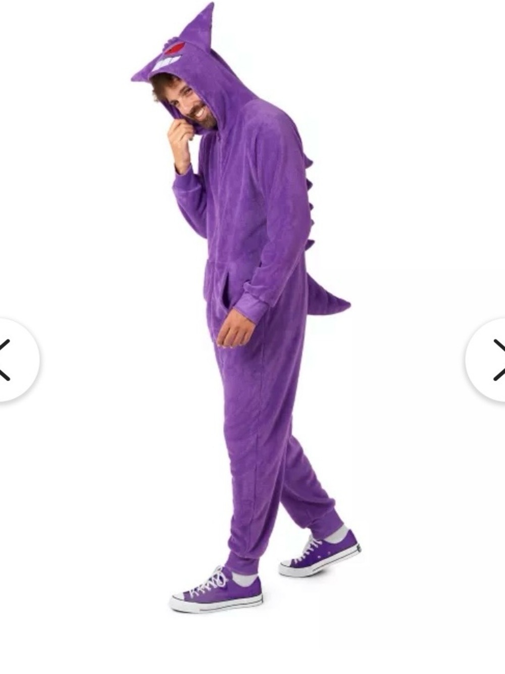 Unisex Pokemon Gengar 
 Onesie Halloween costume small/medium - Picture 9 of 9